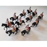 Eleven Britain Toy Soldiers cavalry figures.
