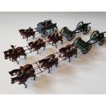 Britains Toy Soldiers figures to include two artilleries and horse and cart.