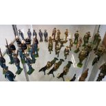 Forty-six Britains toy Soldiers figures.