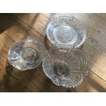 Three Coronation glass bowls dated, two dated 1937 and 1953.