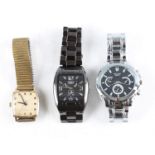 Three gents wrist watches, to include the names Sekonda, Walar and Geneva.