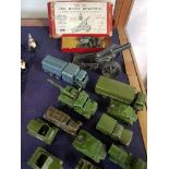 Selection of assorted Dinky military vehicles to include The New 18in Heavy Howitzer.