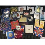 A collection of Royal Mint coins to include uncirculated coins, medals etc.