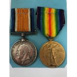 A First World War medal group of two awarded to G. Hill to include War Medal and Victory medal, both