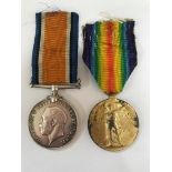 A First World War medal group of two awarded to E. Gleadhill to include War Medal and Victory Medal,