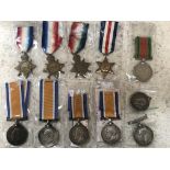 A group of eleven medals to include the 1914-15 Star awarded to W. J. Wells, the 1914-15 Star