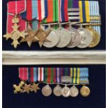 A WW2 medal group of eight awarded to Captain S.B.Matthews R.Warwick, to include King George V