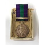 A General Service Medal Palestein 1945-1948 awarded to D. A. Thornton with following inscription: "