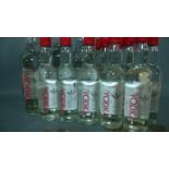 A box of Tesco Vodka - 20 bottles assorted sizes.