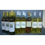 16 x bottles mature white wines.