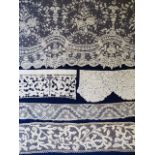 A group of 17th to 20th century lace, including Flemish, Milanese and Honiton Including two