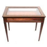 A late 19th Century Sheraton style bijouterie table, satinwood and mahogany with various inlays, the