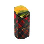 Tartan ware - a good needle packet box (M'Farlane), of octagonal section, the slightly curved top