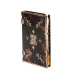 A tortoiseshell and silver needle book, circa 1700, later converted to a notelet of book form, the