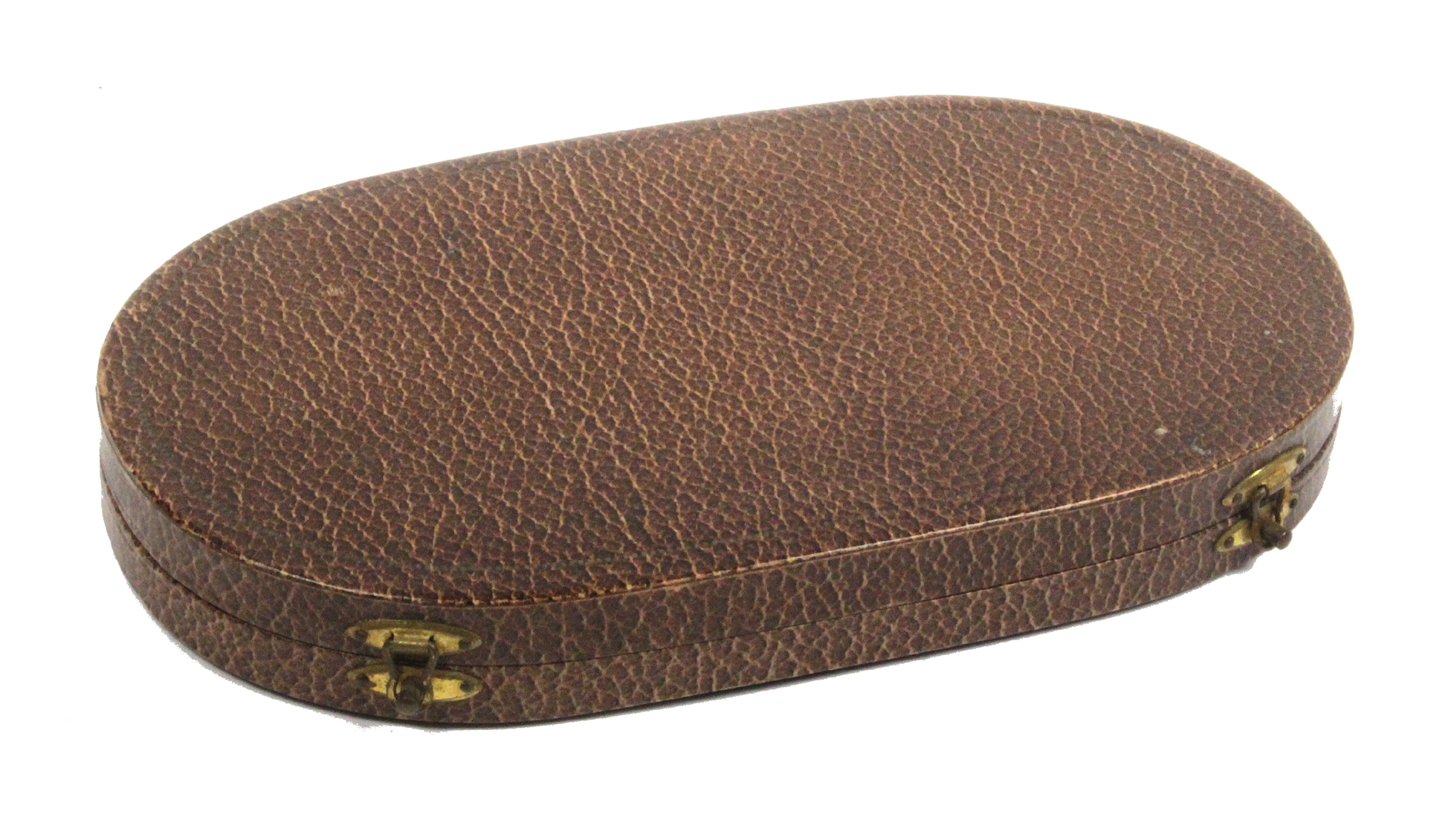 An early 20th Century continental sewing companion, the oval case covered in brown paper to simulate - Bild 2 aus 2