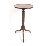 A mid 19th Century circular tray top mahogany tripod table 38cm diameter