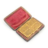 A fine late 18th Century silver gilt filigree 'Almanack' needle book in original leather case, the