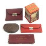 Needle cases and boxes, comprising an Abel Morrall's falling side needle packet box, village and