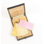 An attractive and high quality cased swivel notelet by Collingwood the pink enamel cover with