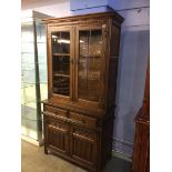 An Old Charm oak linenfold cabinet