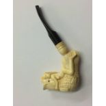 Carved bone pipe