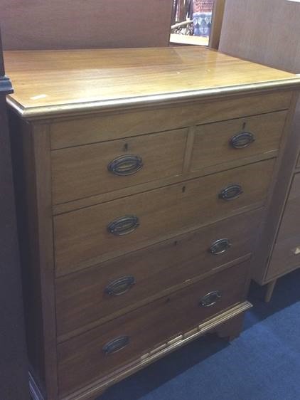 An Edwardian chest of drawers