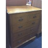 An Edwardian chest of drawers