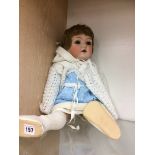 German Bisque headed doll, by Heubach