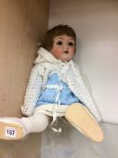German Bisque headed doll, by Heubach
