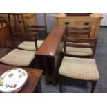 A G Plan teak dining table and four chairs