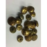 Collection of military brass buttons