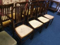 A set of four Edwardian chairs