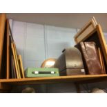 Shelf of assorted including sewing machine