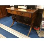 Reproduction mahogany sofa table