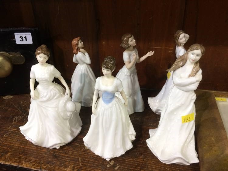 Six Royal Doulton figures