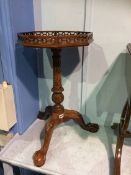 Reproduction mahogany octagonal occasional table