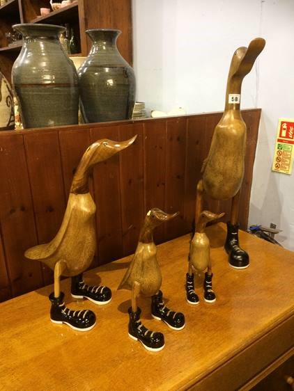 Family of wooden ducks - Image 2 of 2