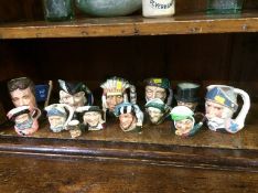 Thirteen Royal Doulton Toby jugs