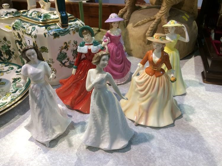 Six Royal Doulton figures