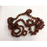 Quantity of amber coloured beads