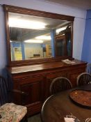An Ernest Menard sideboard and over mirror