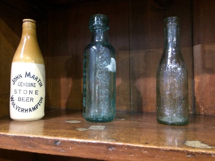 Five glass bottles including; A and W Wells, Cambridge Soda Water Works, John Martin, Edwin Short, - Image 2 of 3