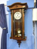 Walnut wall clock