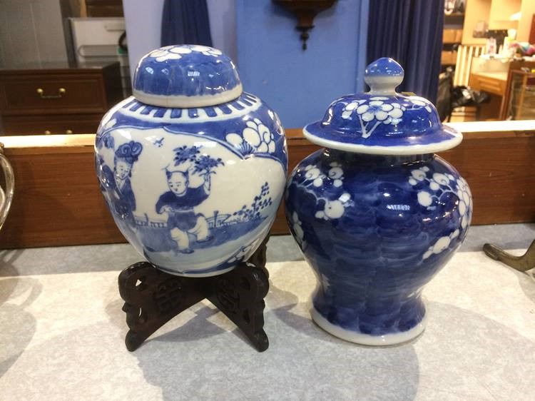 Two Chinese ginger jars