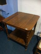 Oak two tier occasional table