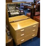 Oak chest of drawers and matching dressing chest