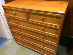 Teak chest of drawers