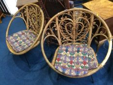 Pair of conservatory chairs and a reclining chair