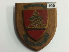 A Royal Artillery plaque