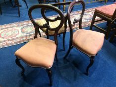A set of three Victorian chairs